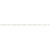 Silver Artemisia Necklace stretched out on a white background