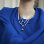 Close up of our Jenny Gold Vermeil Trace Chain