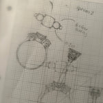Some of the original drawings for the yellow diamond trilogy ring