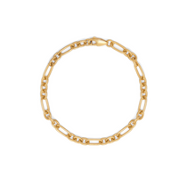 Mary Figaro gold chain bracelet on white background