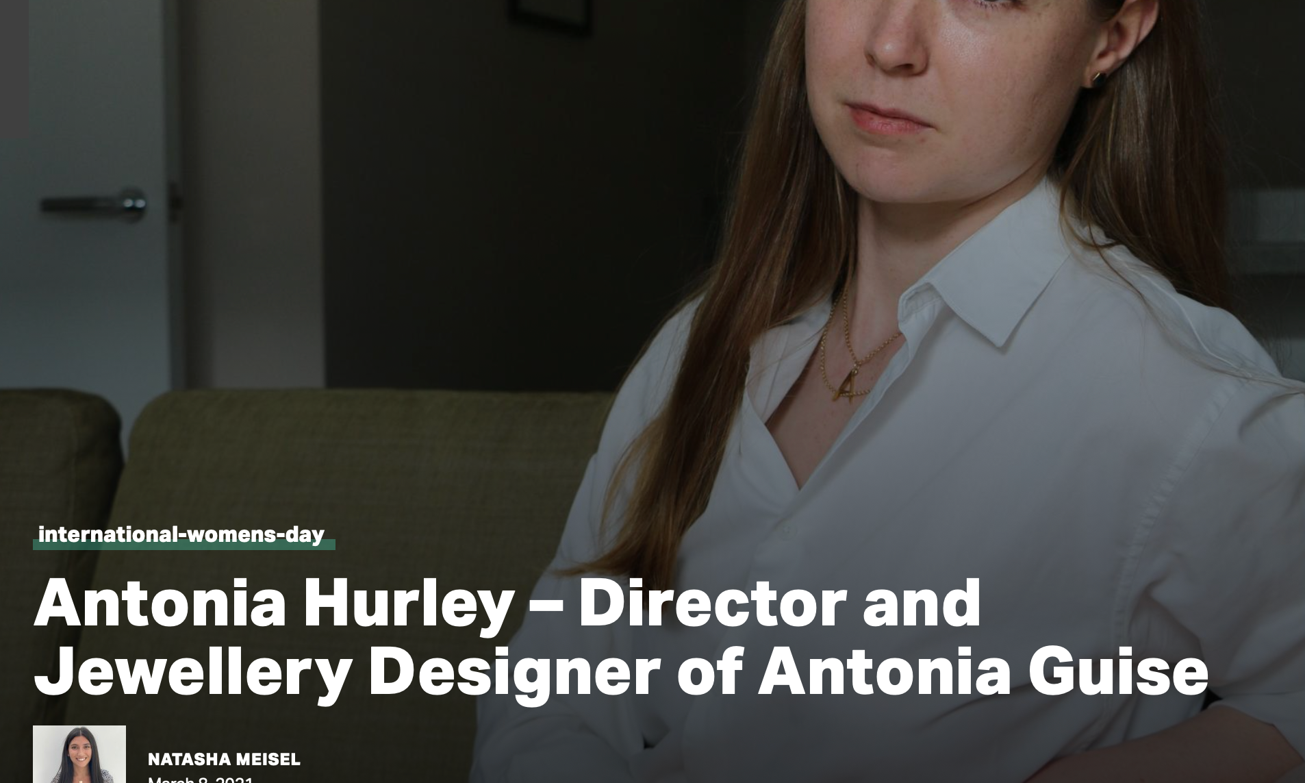Screenshot of TechRound's International Women's Day feature that Antonia was quoted in. 